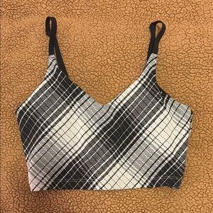 Athleta Black and White Crop Top